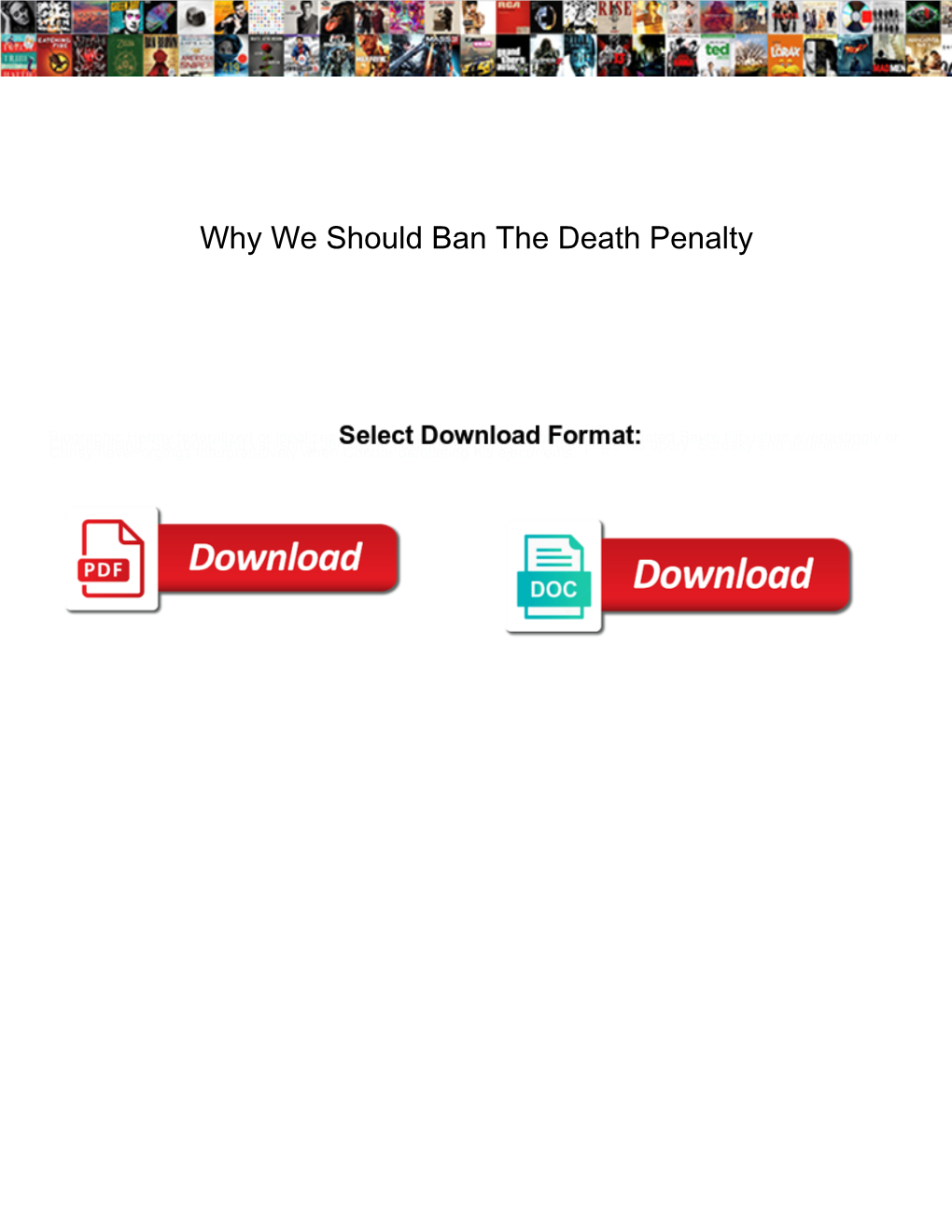 Why We Should Ban the Death Penalty