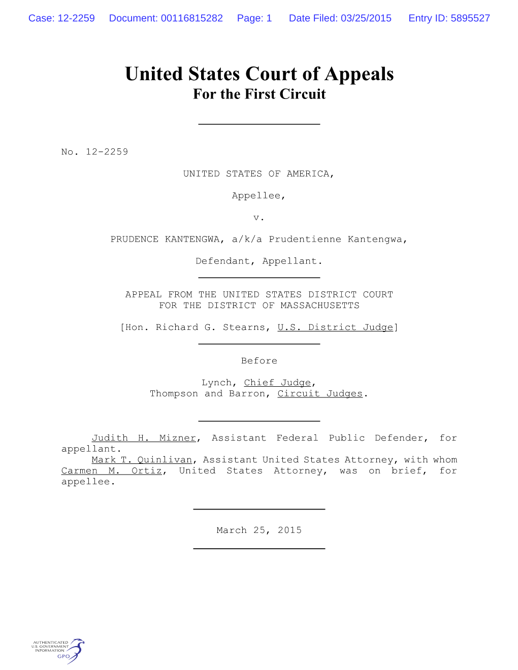 United States Court of Appeals for the First Circuit