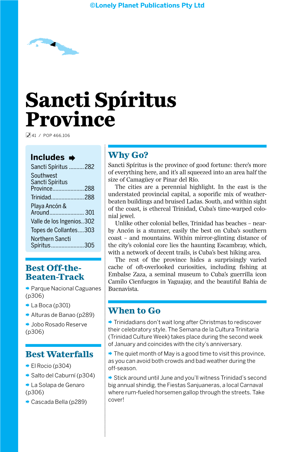 Sancti Spíritus Province %41 / Pop 466,106
