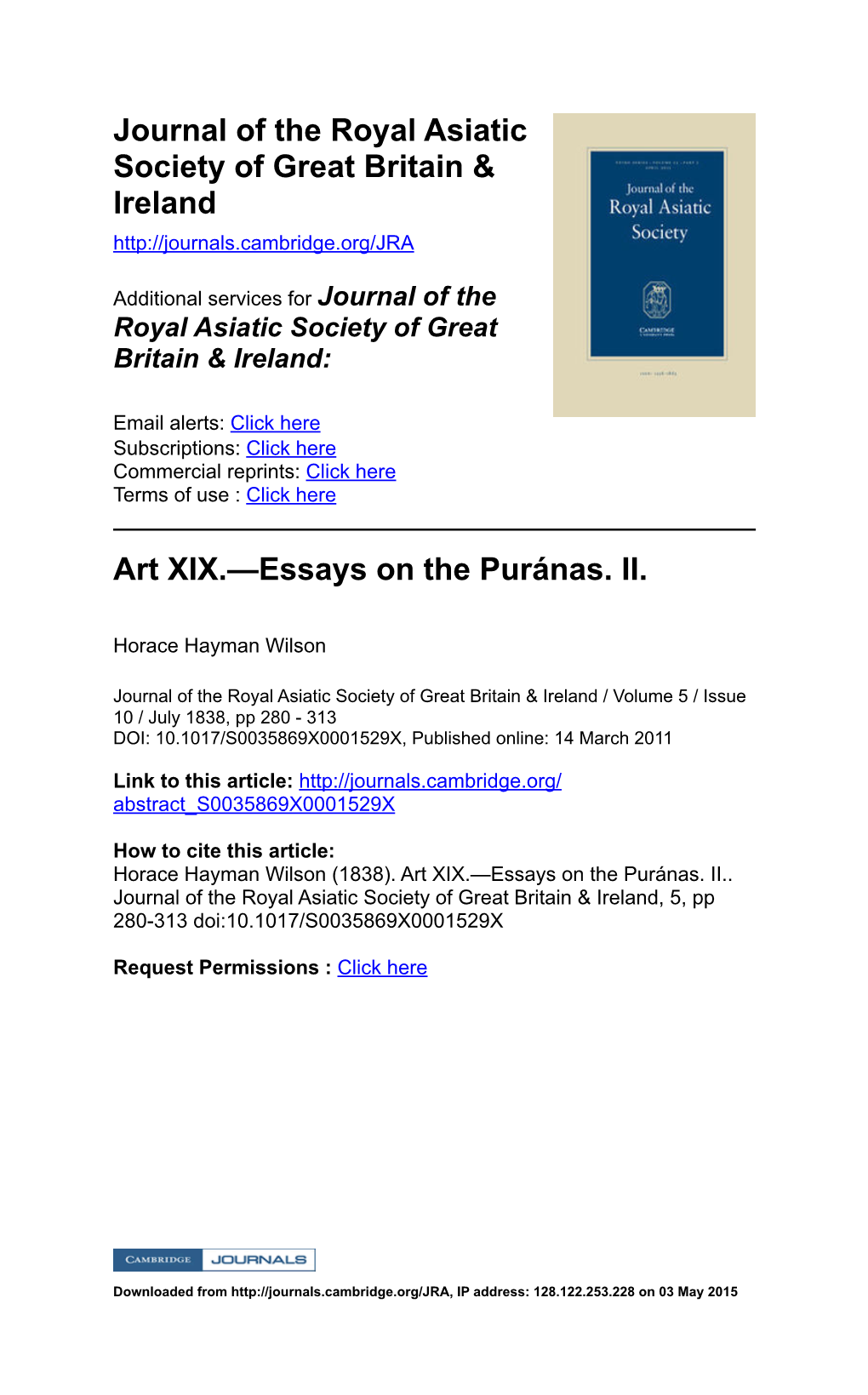 Journal of the Royal Asiatic Society of Great Britain & Ireland Art XIX