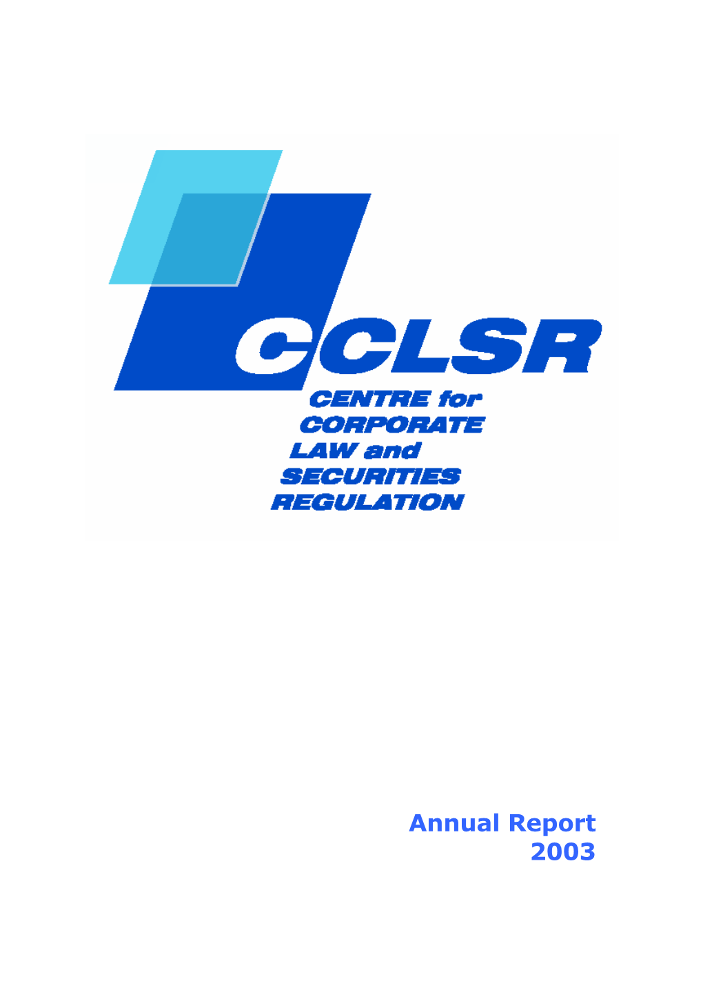 Annual Report 2003