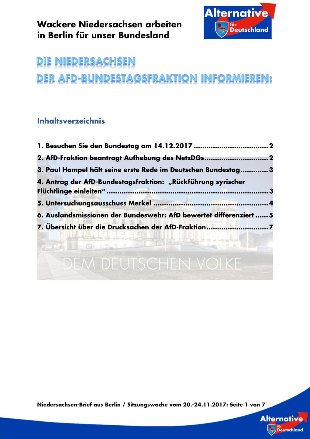 Niedersachsen-Brief 28.11.17
