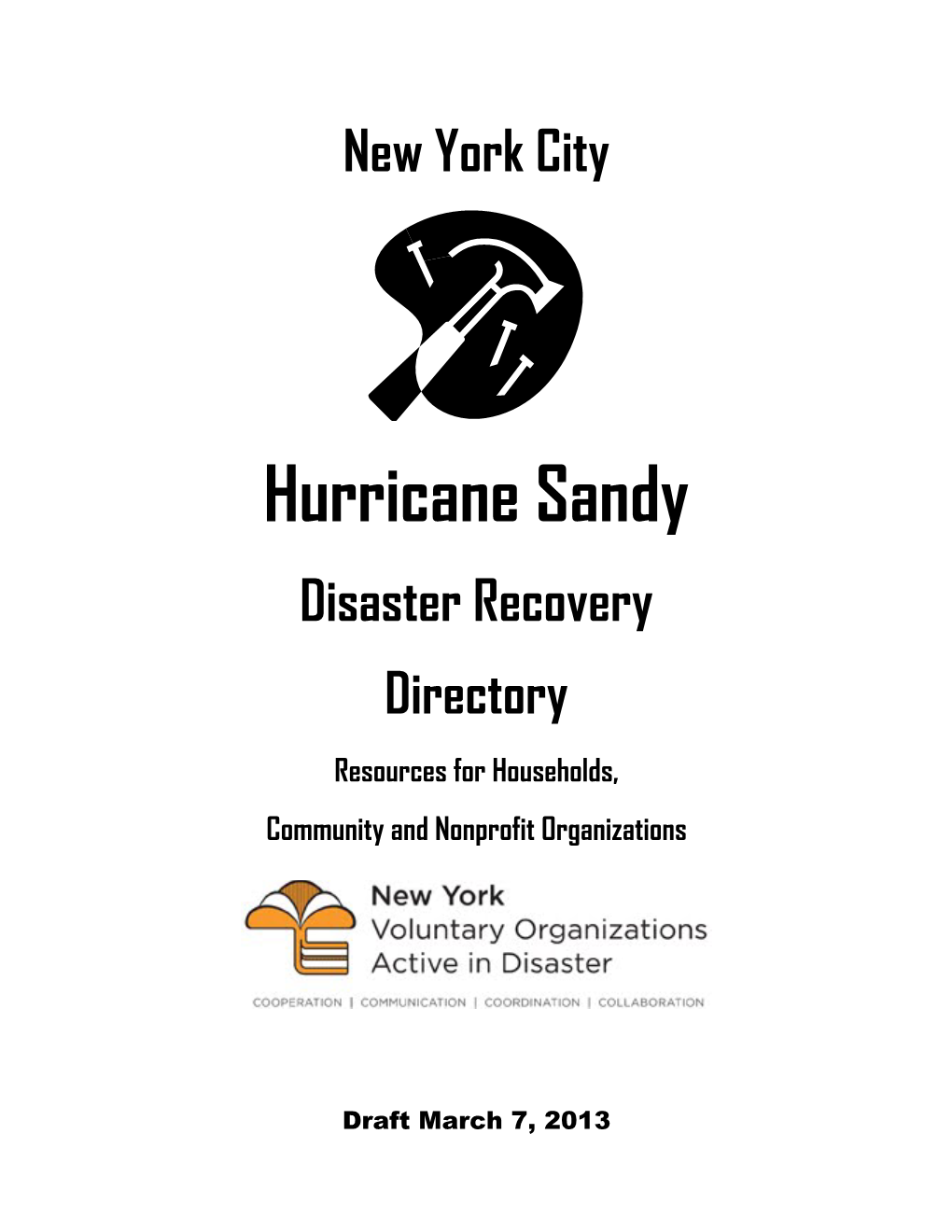 NYC Hurricane Sandy Disaster Recovery Directory