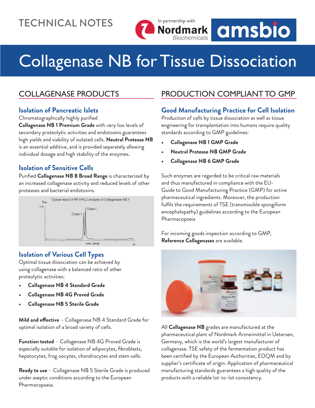 Collagenase NB for Tissue Dissociation