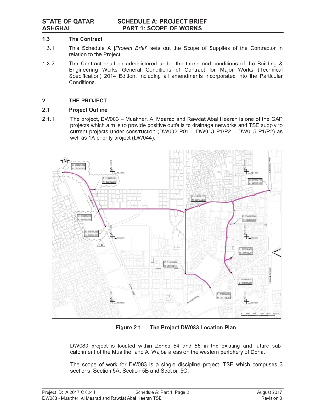 State of Qatar Schedule A: Project Brief Ashghal Part