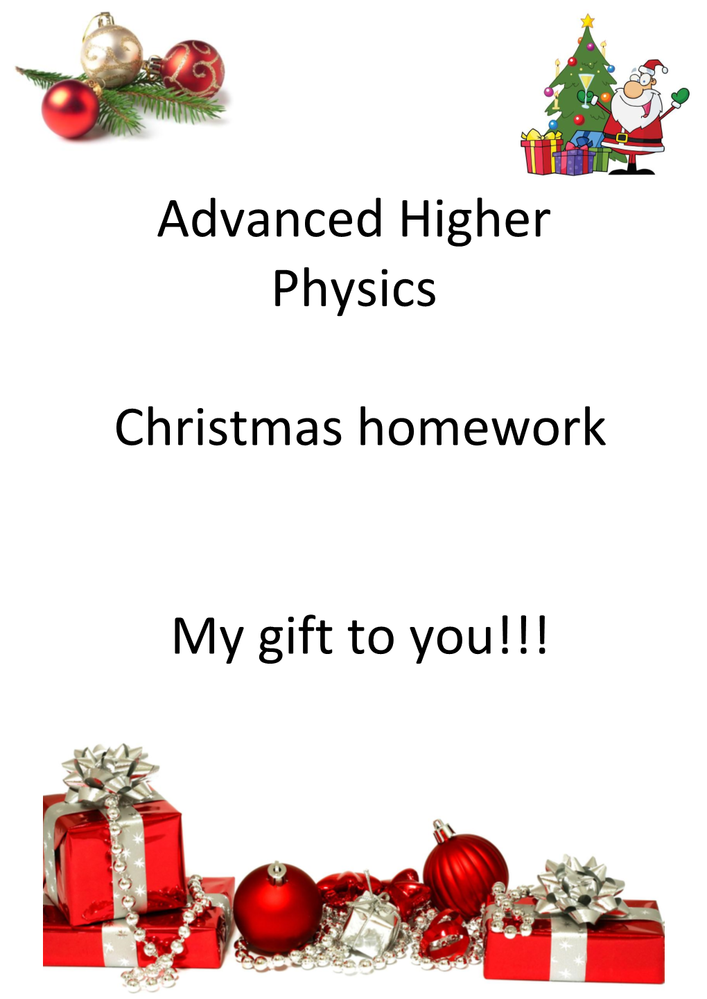 AH Christmas Hwk (Units 1 and 2)