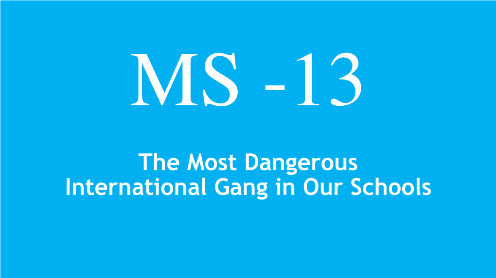 History of La Mara Salvatrucha MS-13