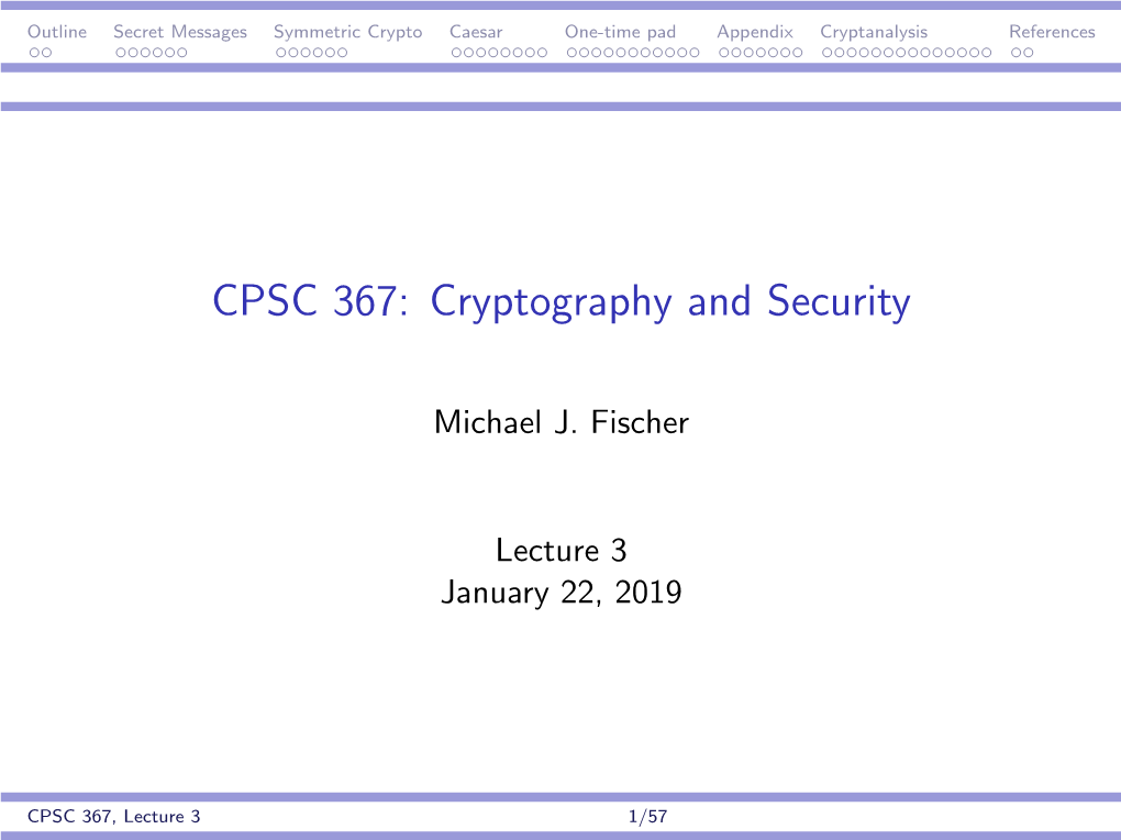 Lecture 3 January 22, 2019