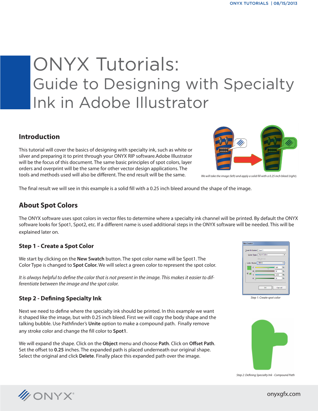 ONYX Tutorials: Guide to Designing with Specialty Ink in Adobe Illustrator