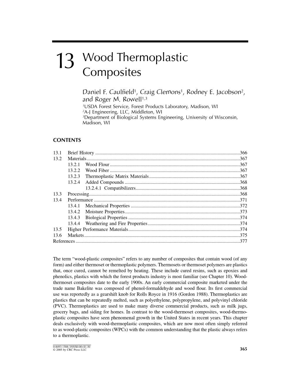 Wood Thermoplastic Composites Chapter 13