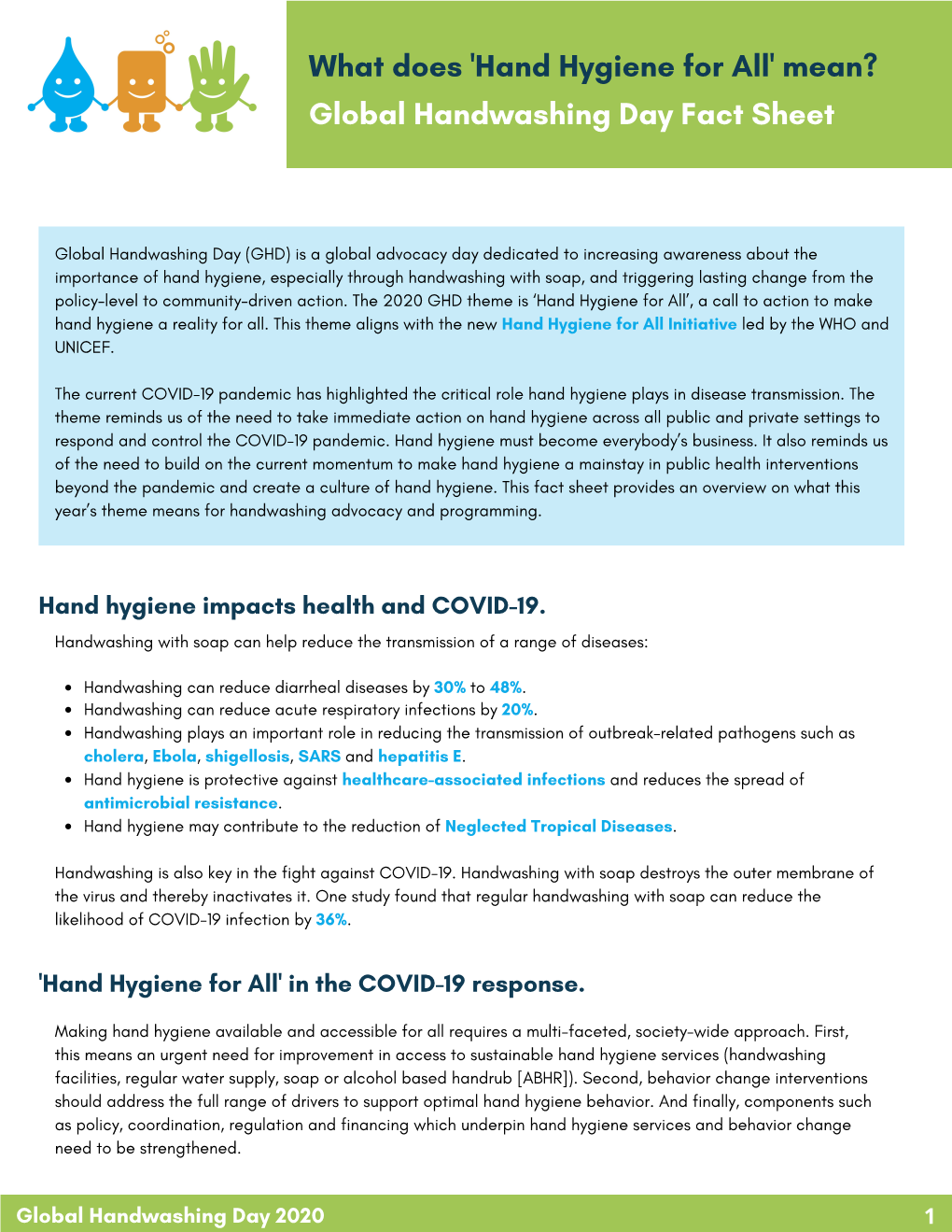 Global Handwashing Day Fact Sheet