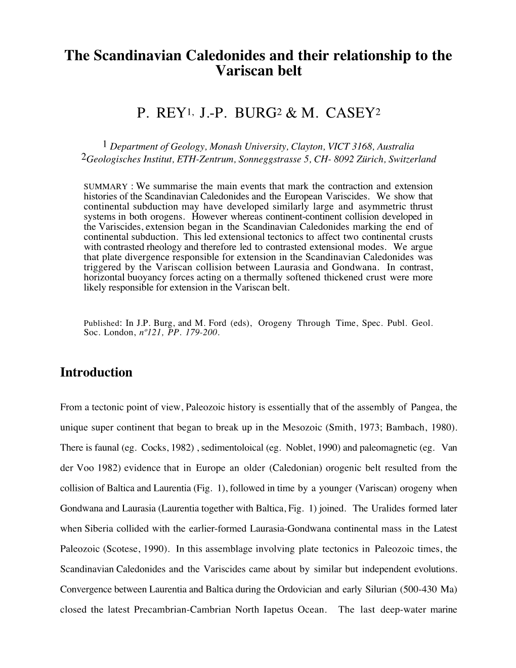 The Scandinavian Caledonides and Their Relationship to the Variscan Belt