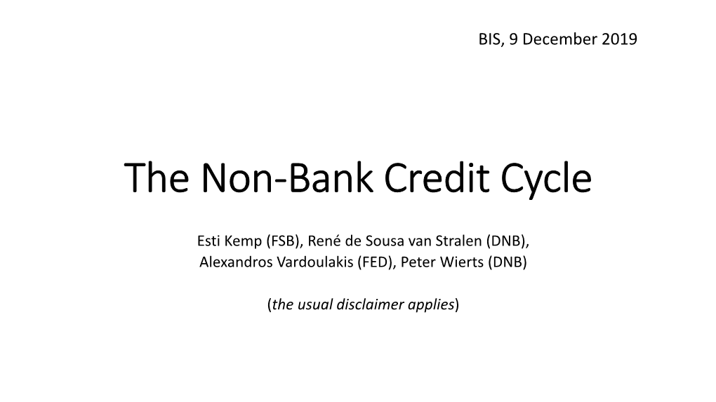 The Non-Bank Credit Cycle
