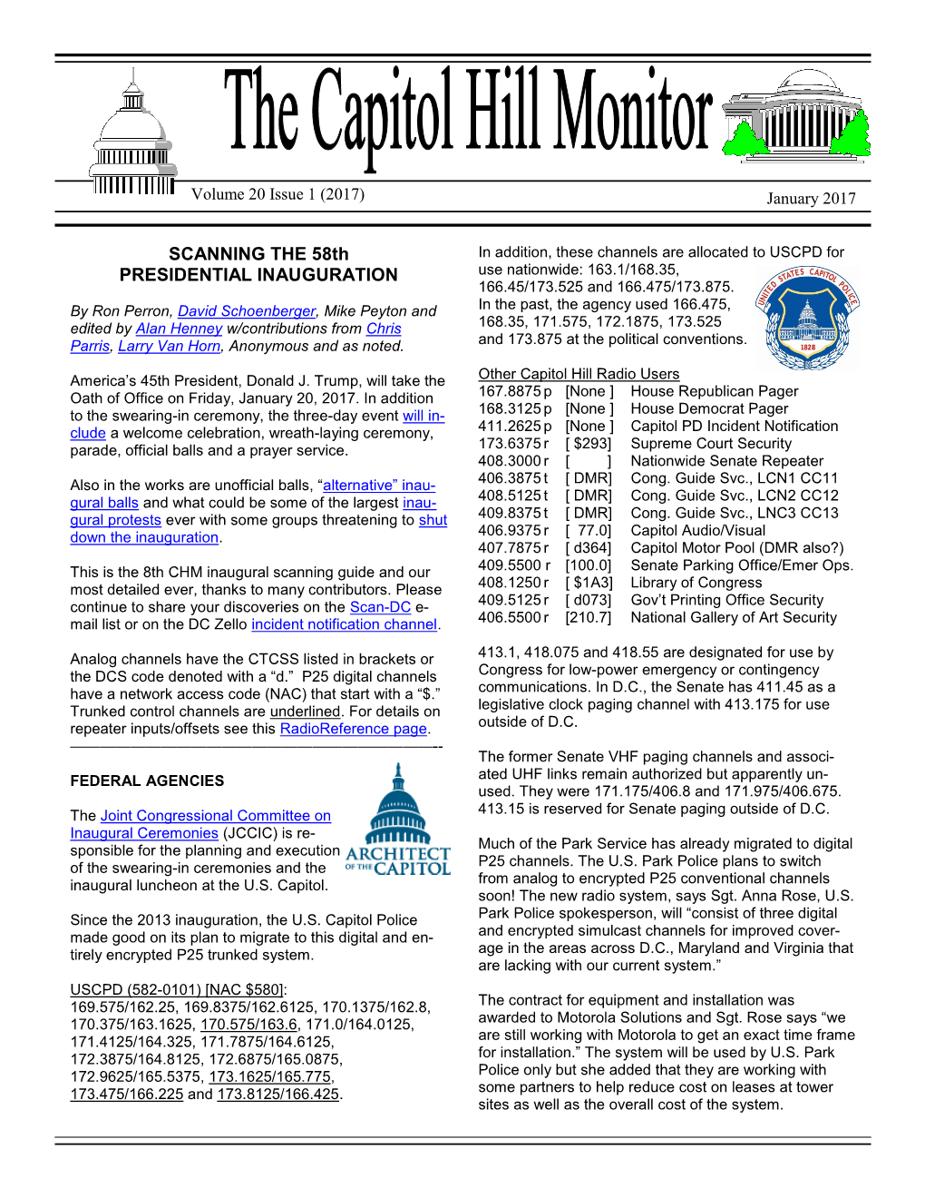 SCANNING the 58Th PRESIDENTIAL INAUGURATION