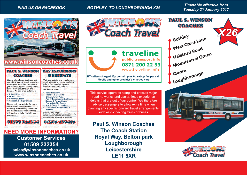 Traveline Public Transport Info Halstead Road 0871 200 22 33 Mountsorrel Green
