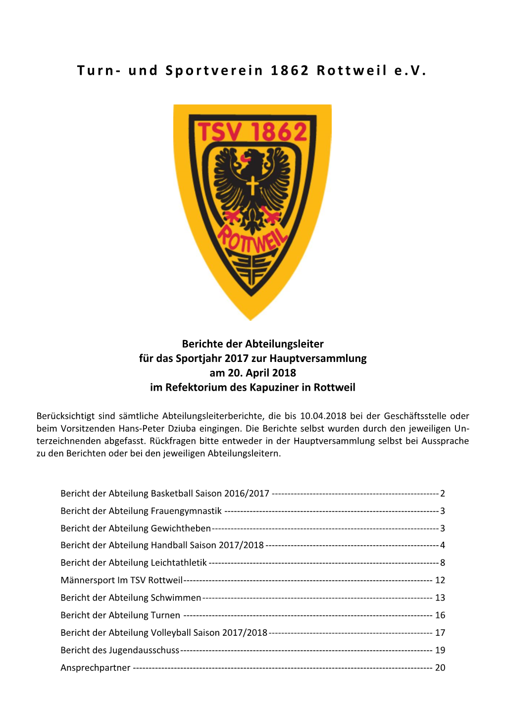 Turn- Und Sportverein 1862 Rottweil E.V