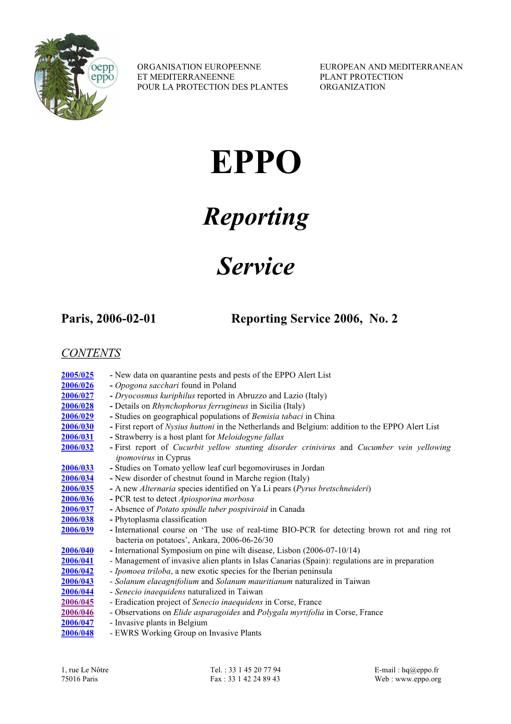 Reporting Service 2006, No