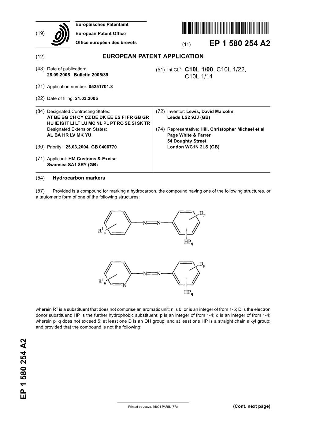 Hydrocarbon Markers