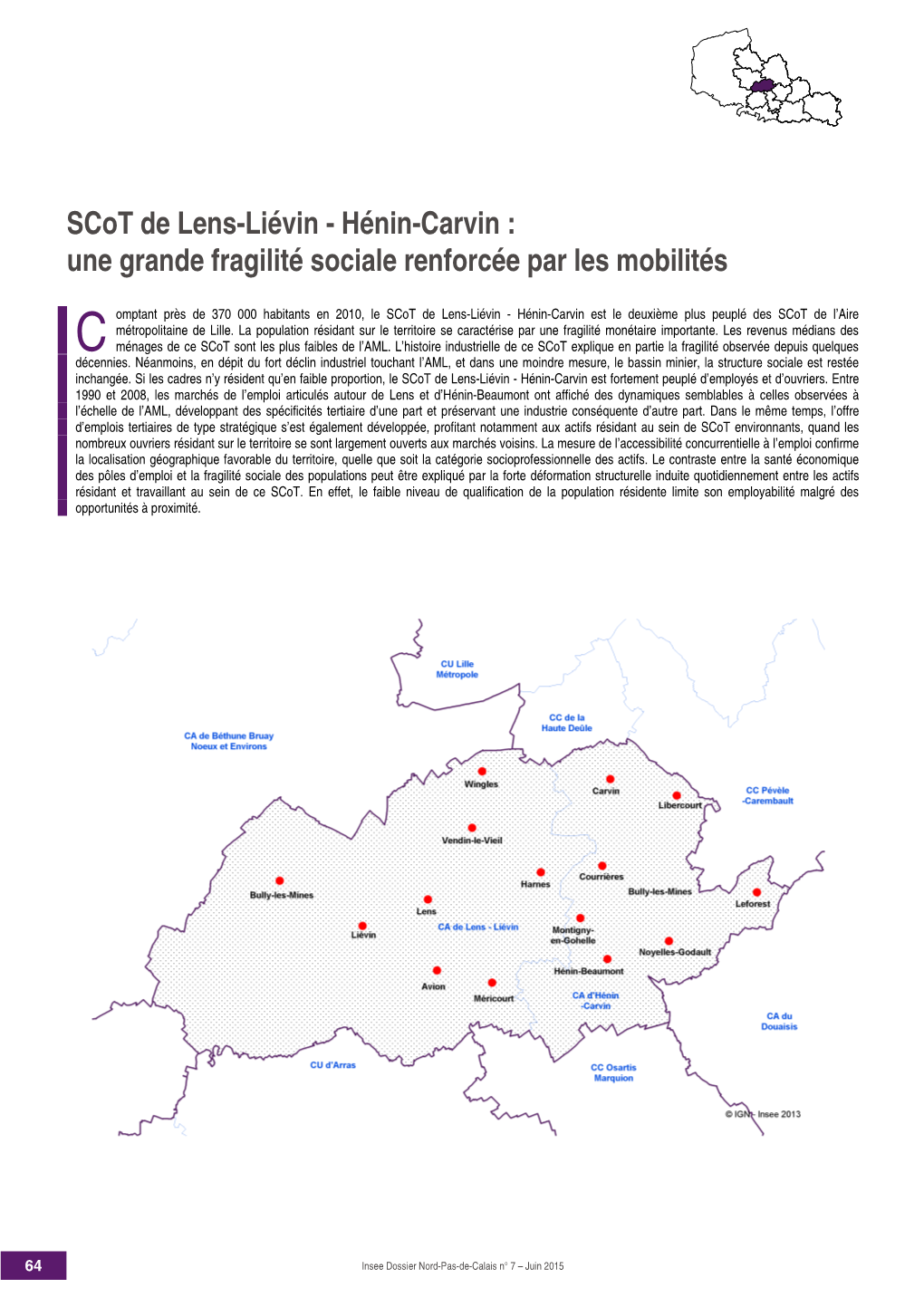 Scot De Lens-Liévin - Hénin-Carvin : Une Grande Fragilité Sociale Renforcée Par Les Mobilités