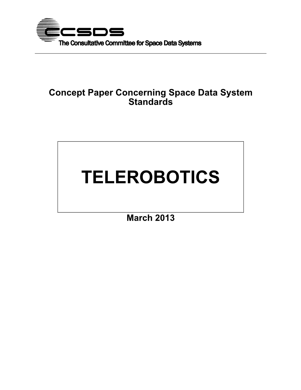 Telerobotics Concept Paper Version