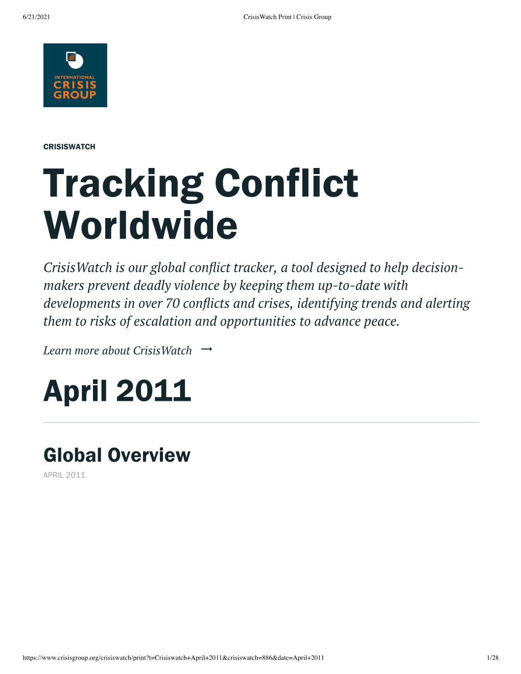 Tracking Conflict Worldwide