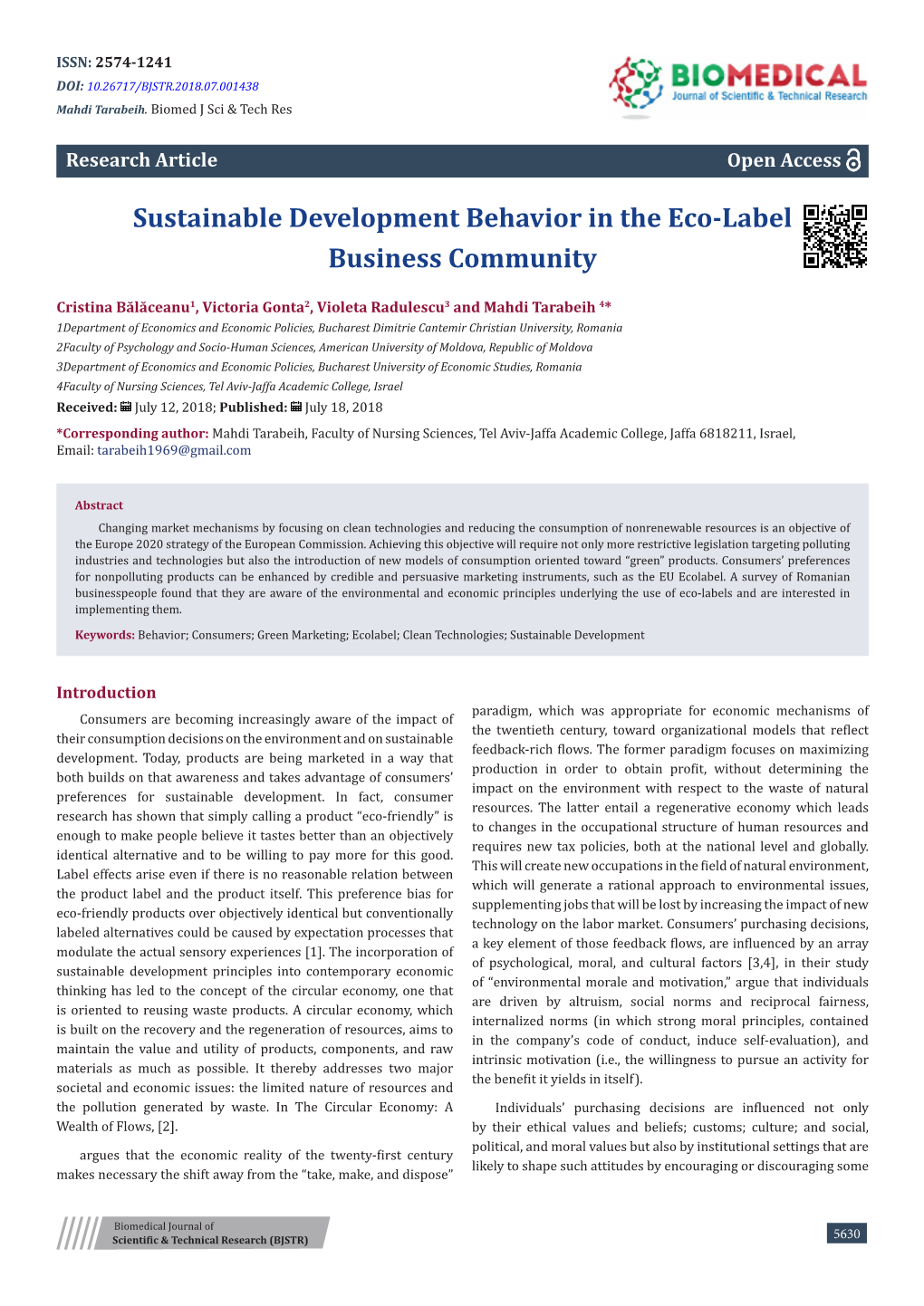 Sustainable Development Behavior in the Eco-Label Business Community