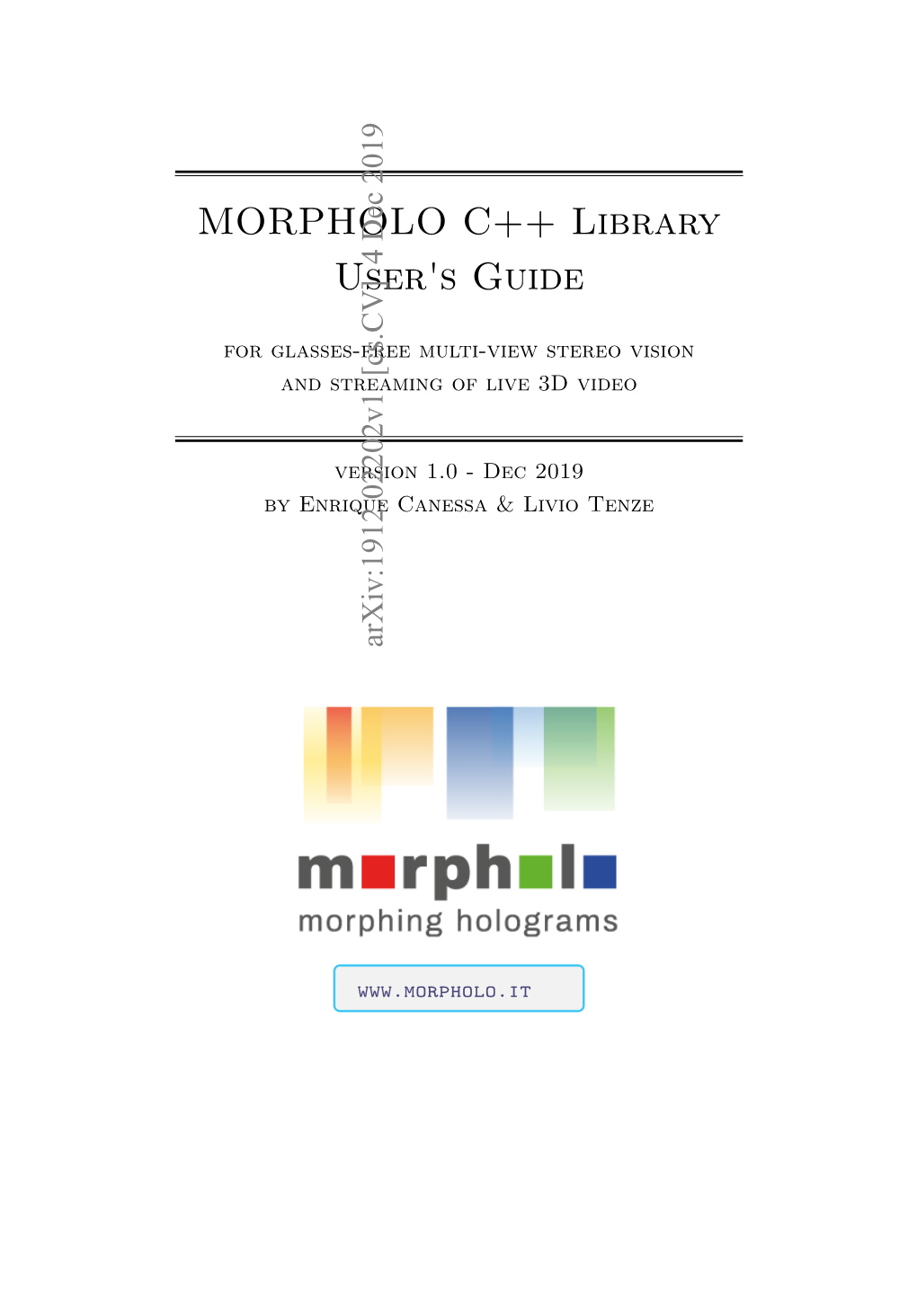 MORPHOLO C++ Library User's Guide