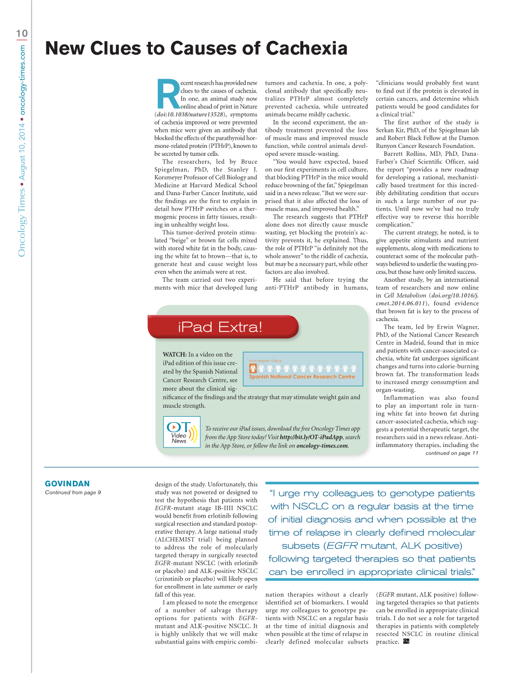 New Clues to Causes of Cachexia