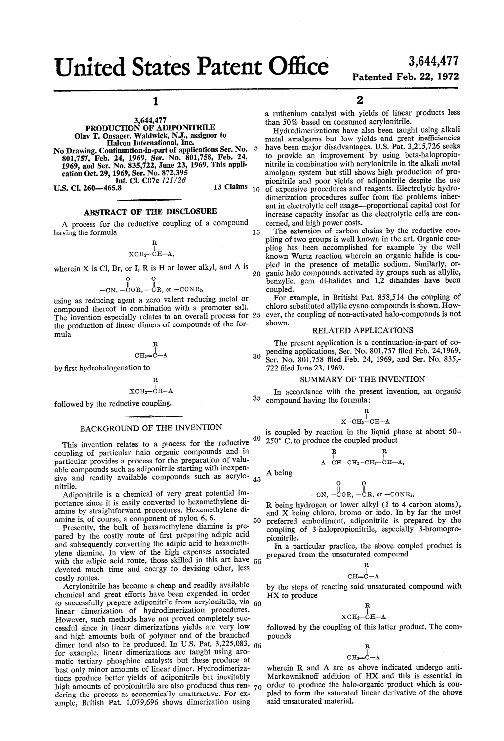 United States Patent Office Patented Feb