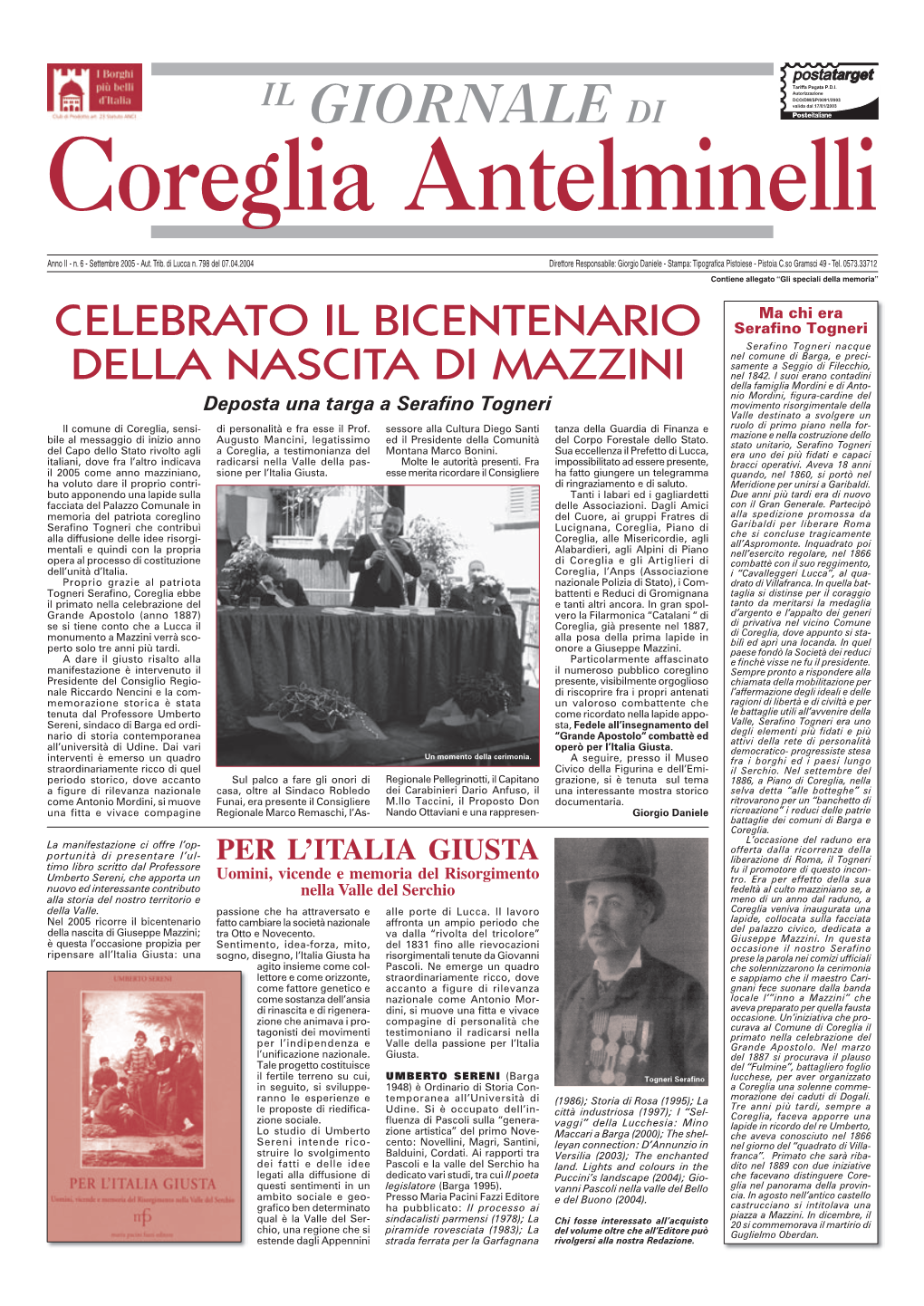 Il Giornale Di Coreglia Antelminelli