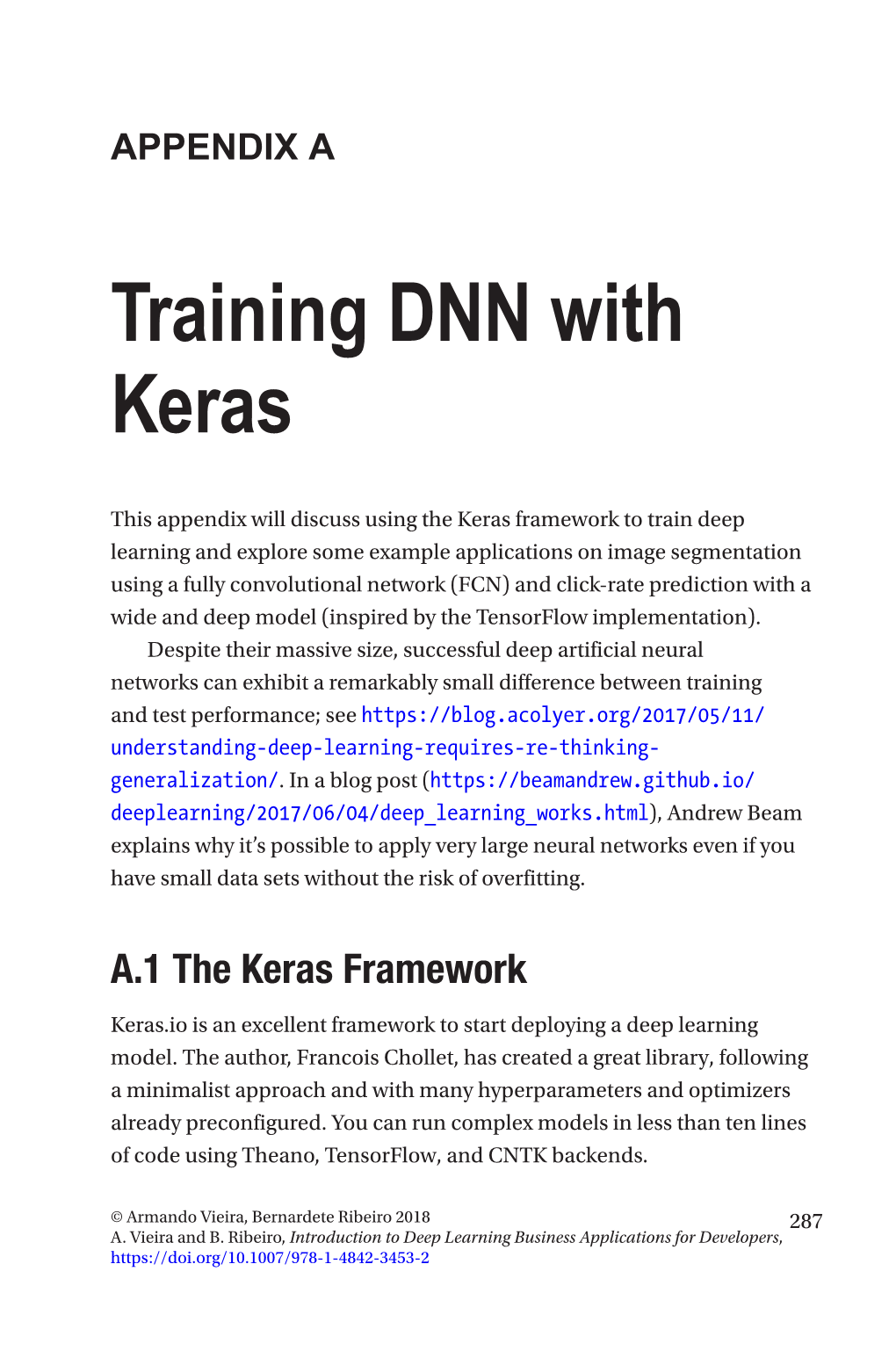 Training DNN with Keras