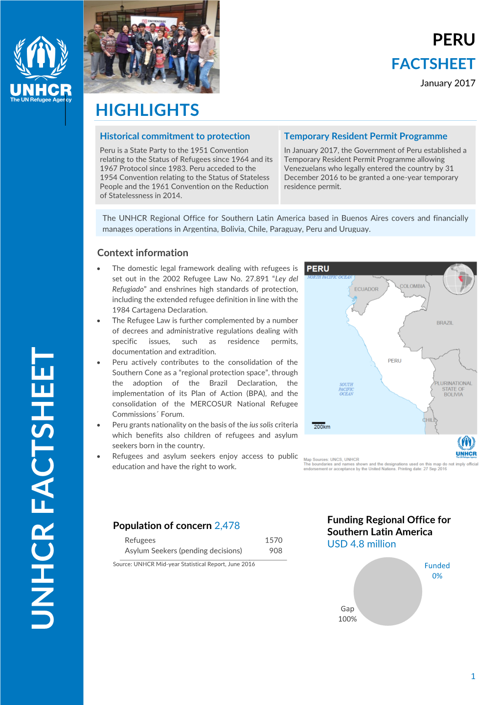UNHCR Factsheet - Peru