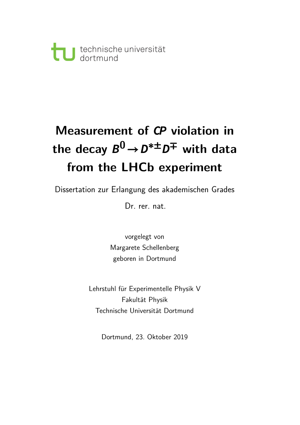 Measurement of Violation in the Decay → ∓ with Data