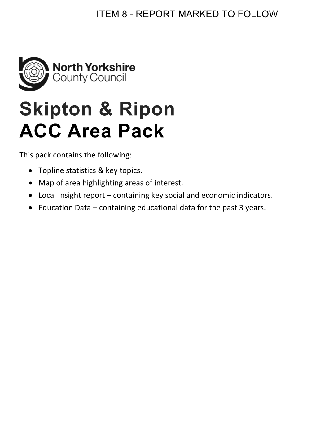 Skipton & Ripon ACC Area Pack