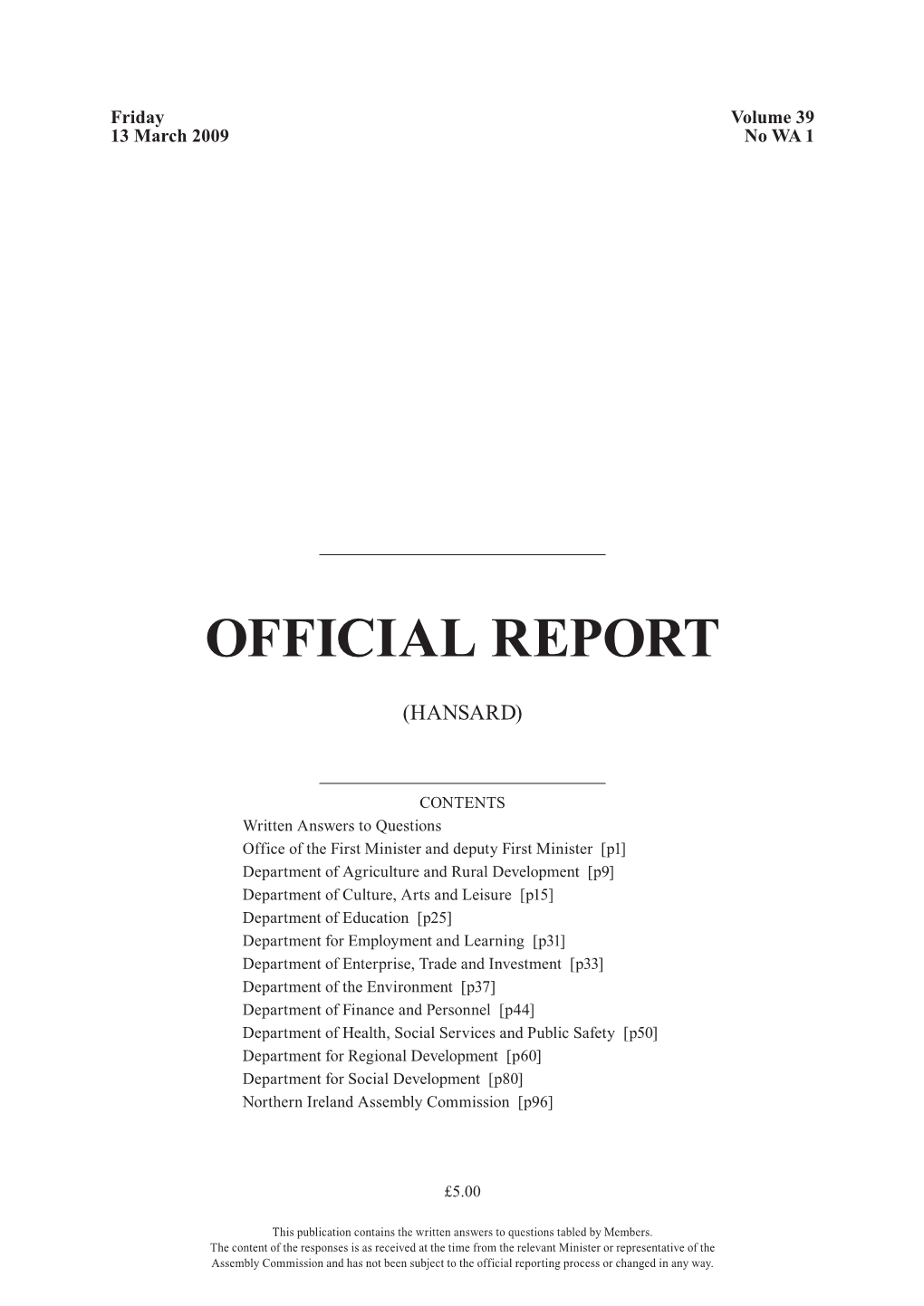 Official Report