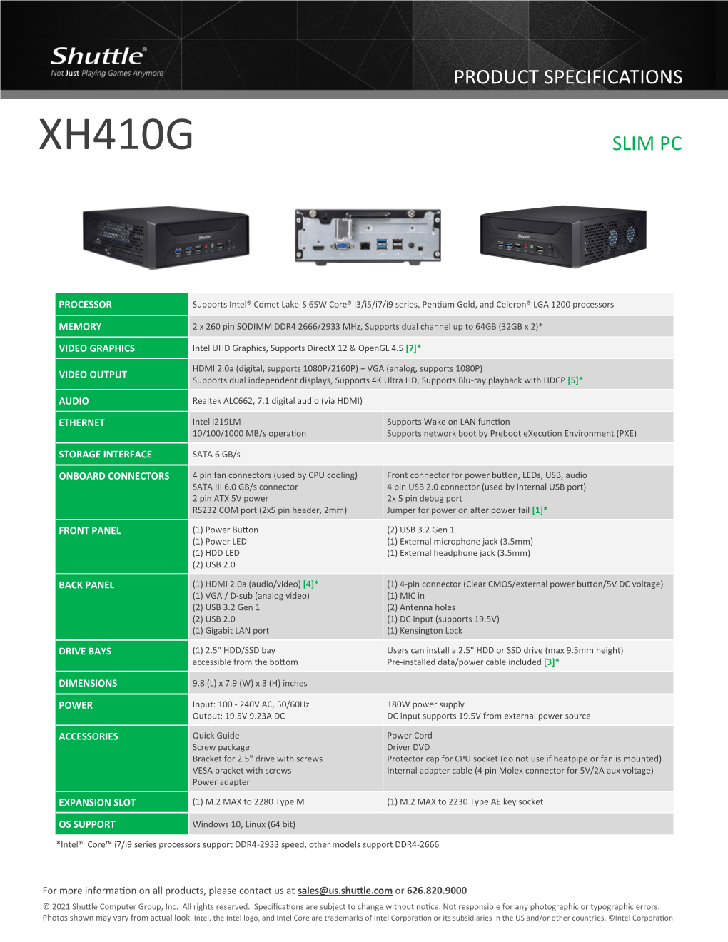 Xh410g Slim Pc