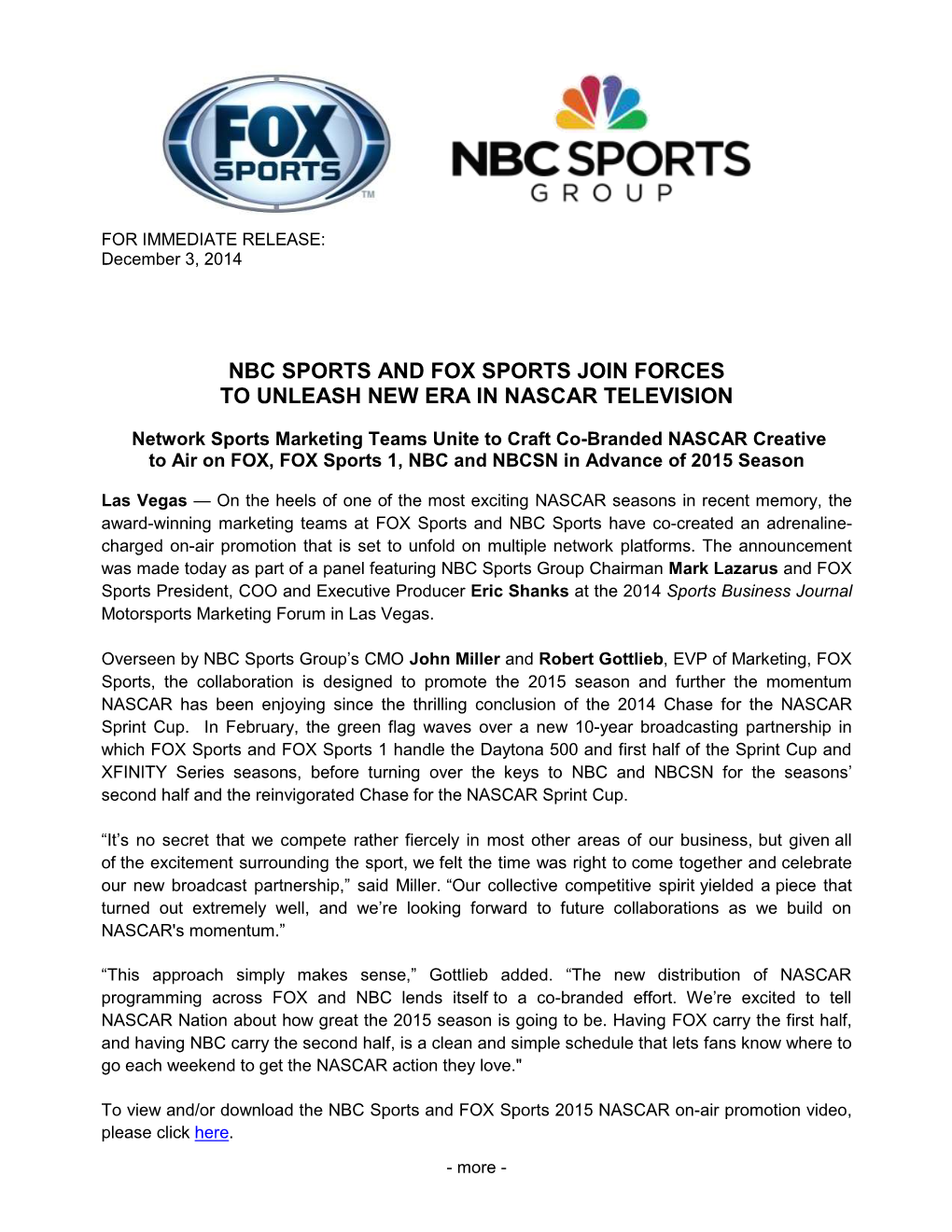 Nbc Sports Group Signs Arlo White As Its Voice of Major