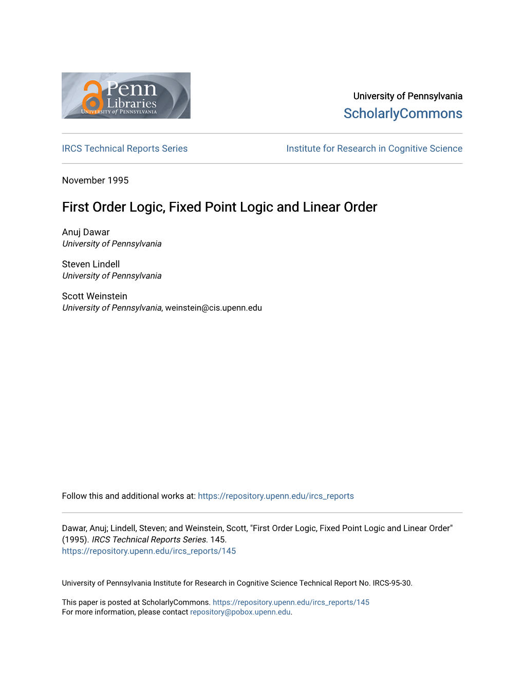 First Order Logic, Fixed Point Logic and Linear Order