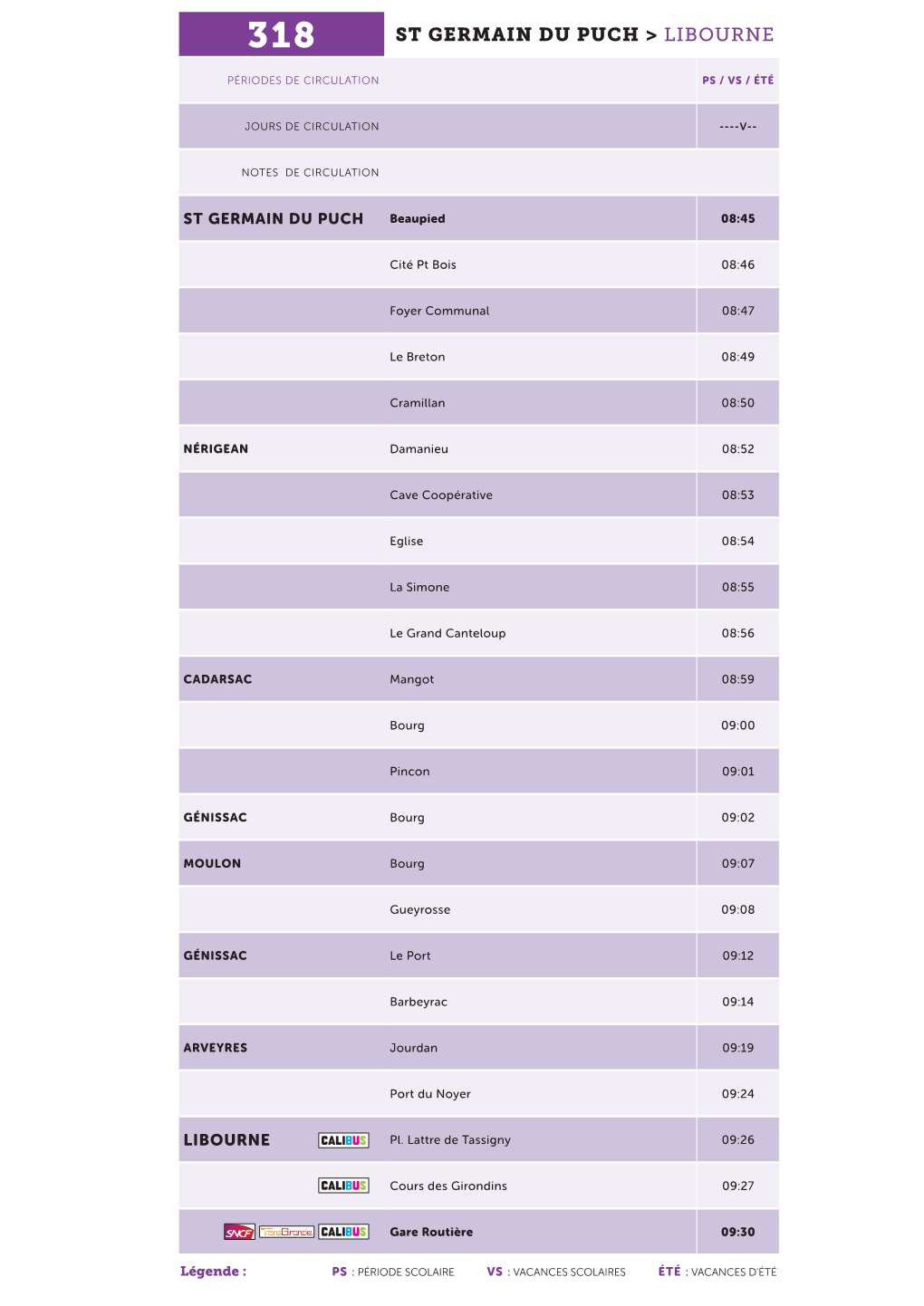 Horaires / Renseignements