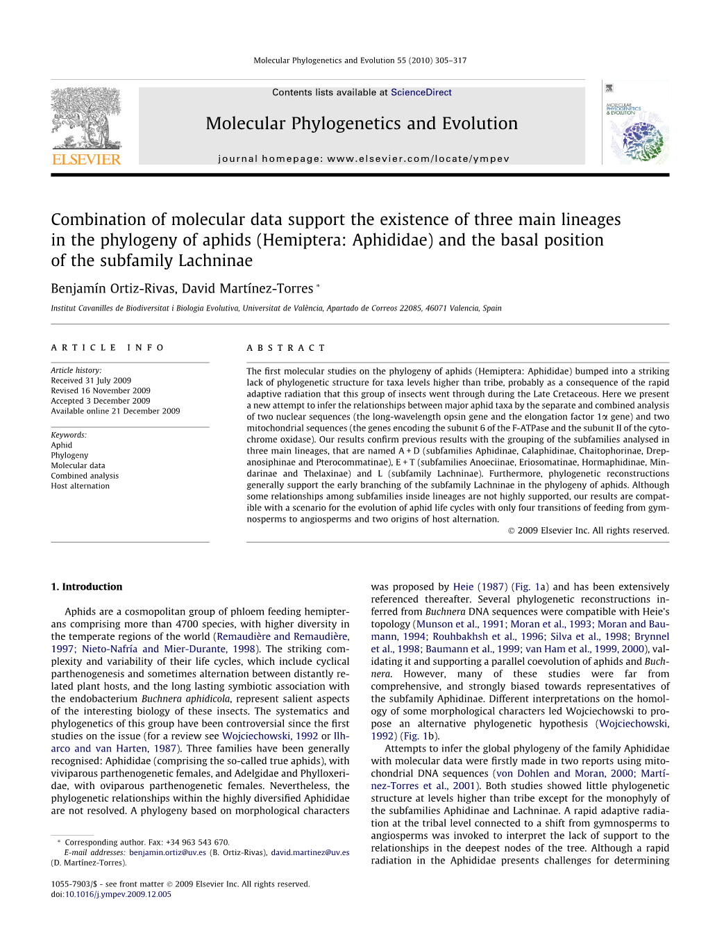 Combination of Molecular Data Support