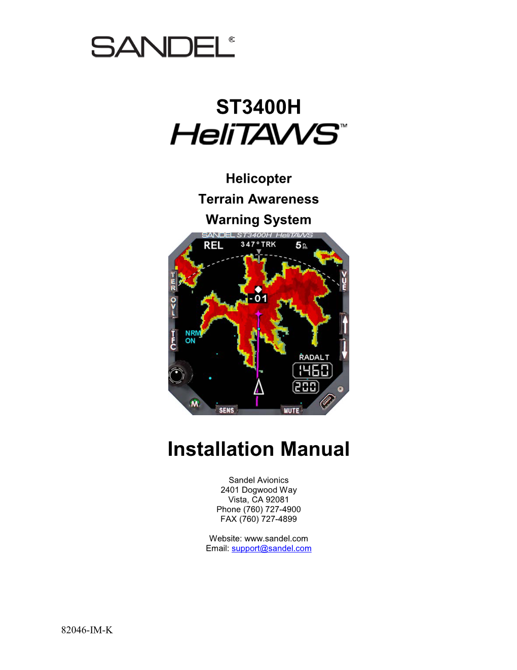 ST3400H INSTALLATION MANUAL Page Ii