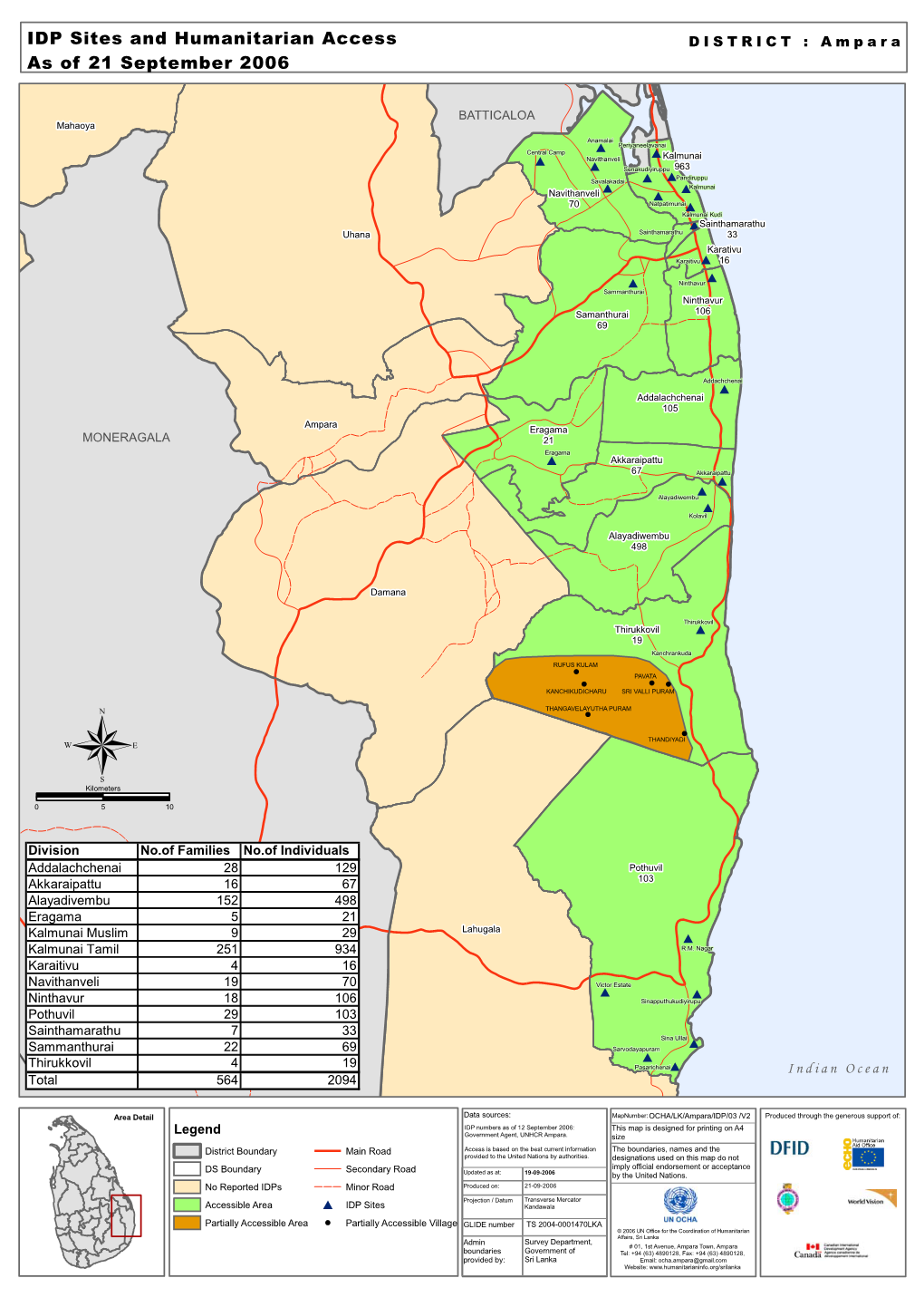 Ampara District Idps Location