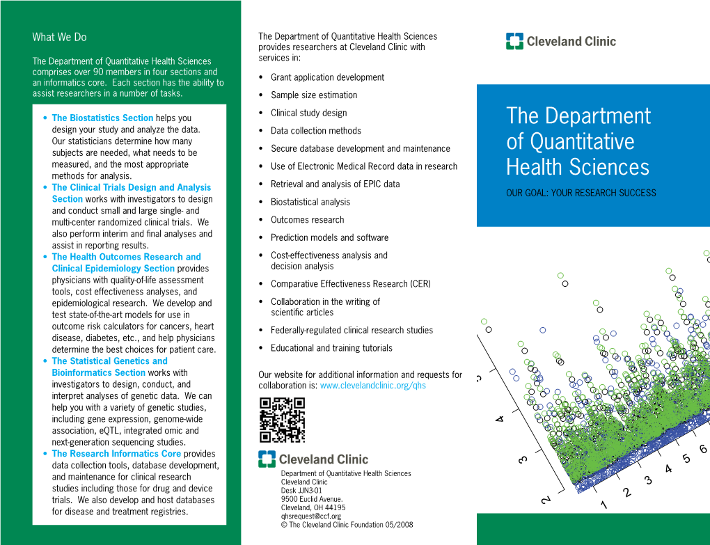 The Department of Quantitative Health Sciences