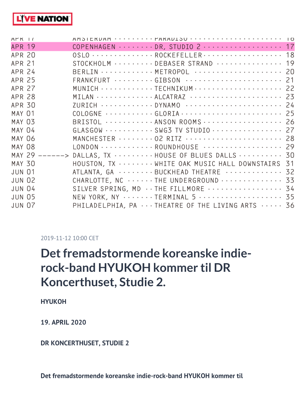 Det Fremadstormende Koreanske Indie-Rock-Band HYUKOH Kommer Til DR Koncerthuset, Studie 2