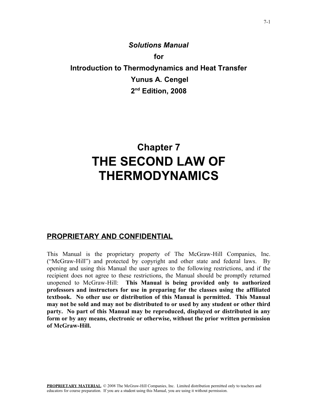 Introduction to Thermodynamics and Heat Transfer