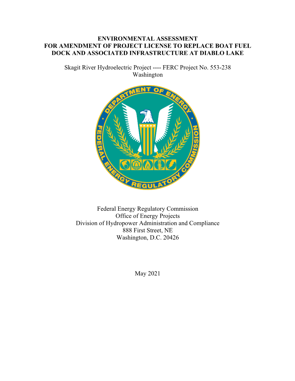 Skagit River Hydroelectric Project ---- FERC Project No