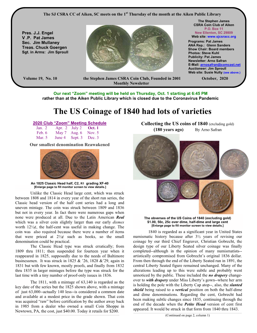 The US Coinage of 1840 Had Lots of Varieties