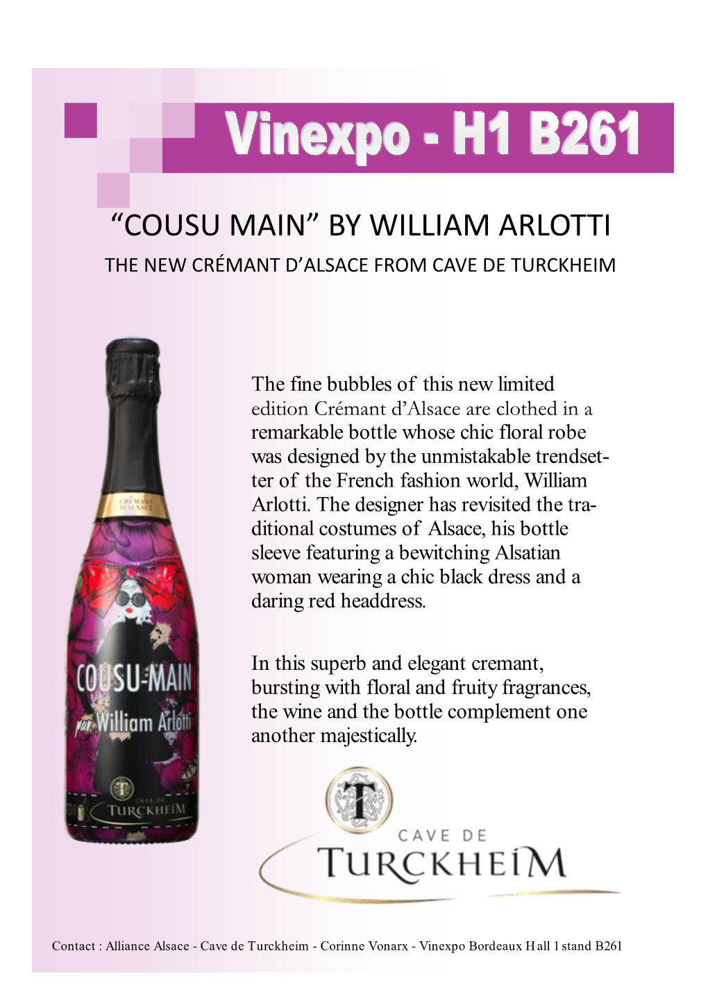 By William Arlotti the New Crémant D’Alsace from Cave De Turckheim