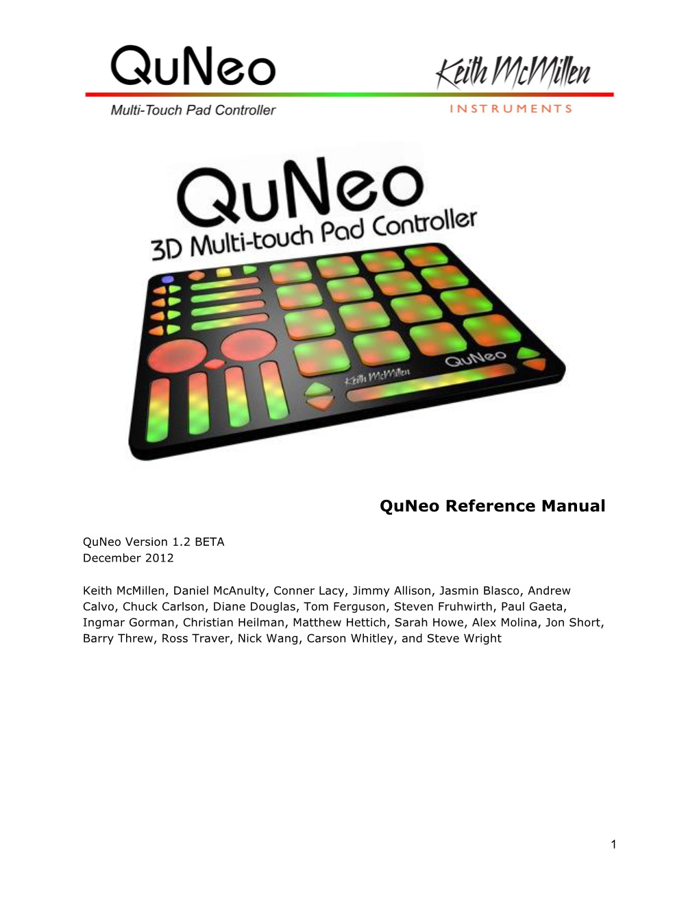 Quneo Fullmanual 1.2