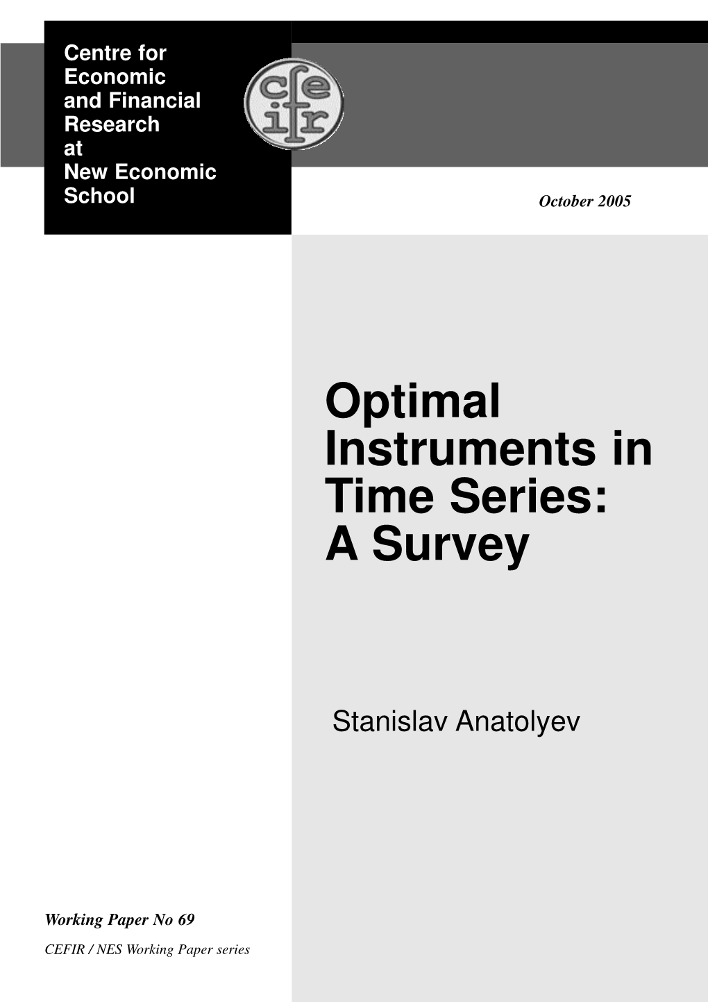 Optimal Instruments in Time Series: a Survey